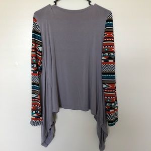 🦃 My Wardrobe Geometric Print Drape Front Cardigan